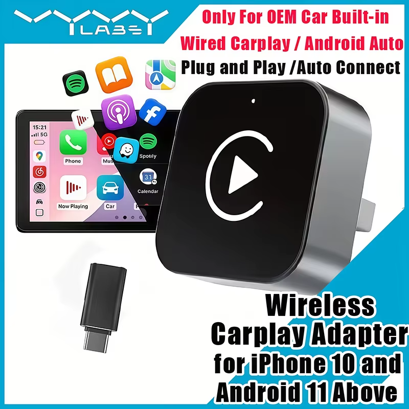 Usb Hub - 2-in-1 Wireless CarPlay Adapter Plug-and-Play for