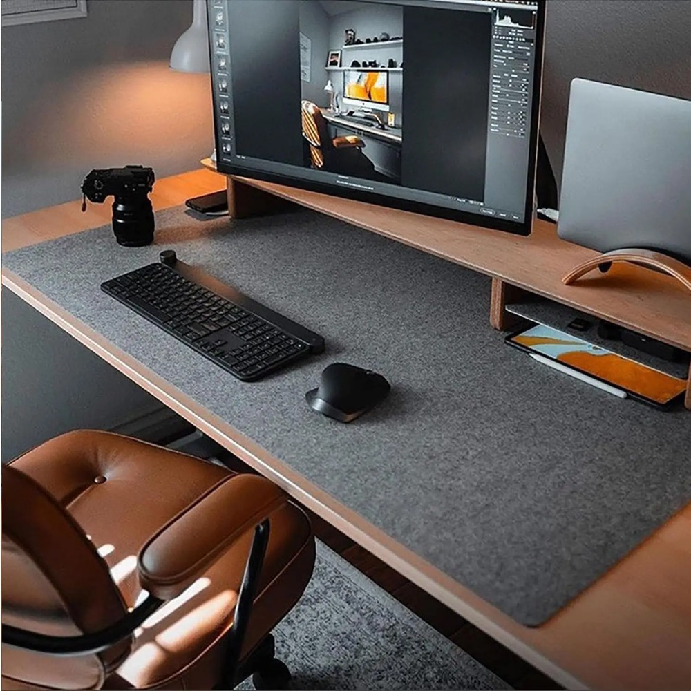 Keyboard Cover - Felt Desk Mat Computer Mat for