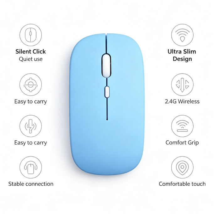 HTMCK Bluetooth-compatible Wir - огляд і ціна Laptop Mouse