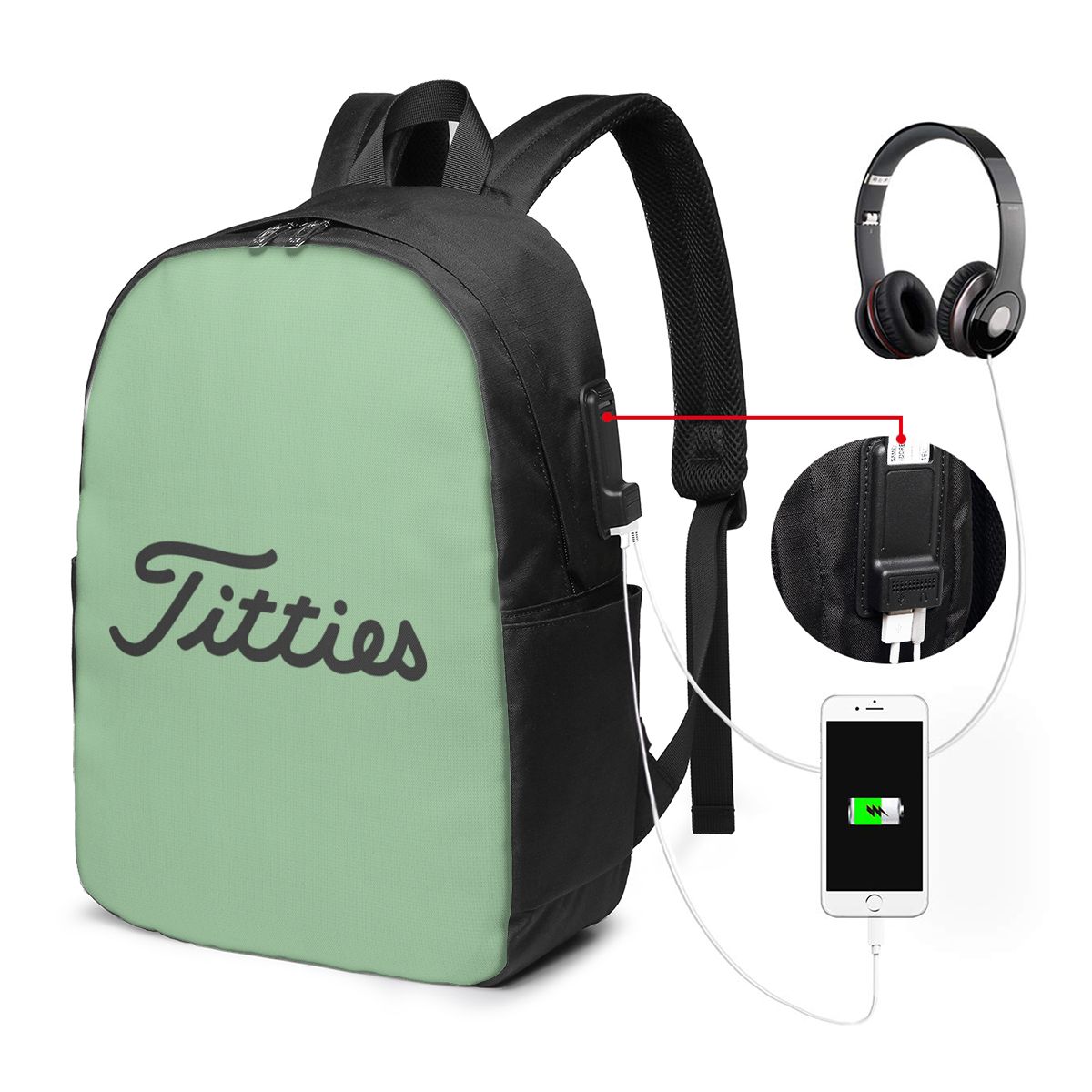 Titties Golf Ball Backpack Tra - огляд і ціна Laptop Bag
