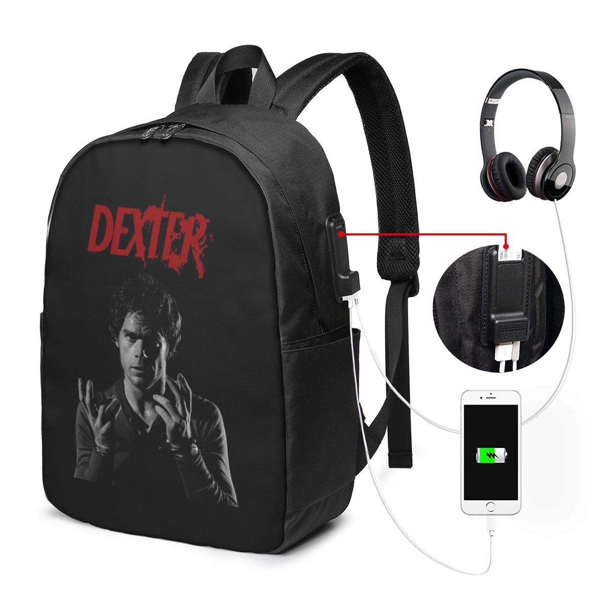 Movie Dexter Morgan Backpack T - огляд і ціна Laptop Bag